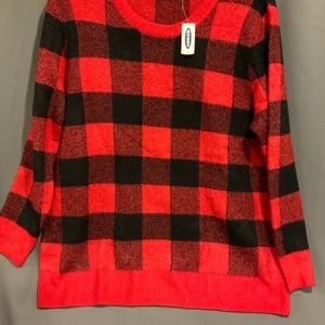 Old Navy Plus 2X Red/Black sweater